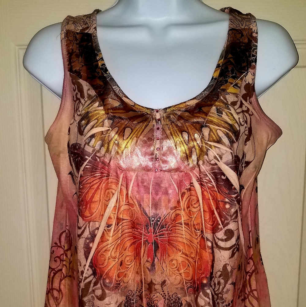 Dress tank top with butterfly in the background